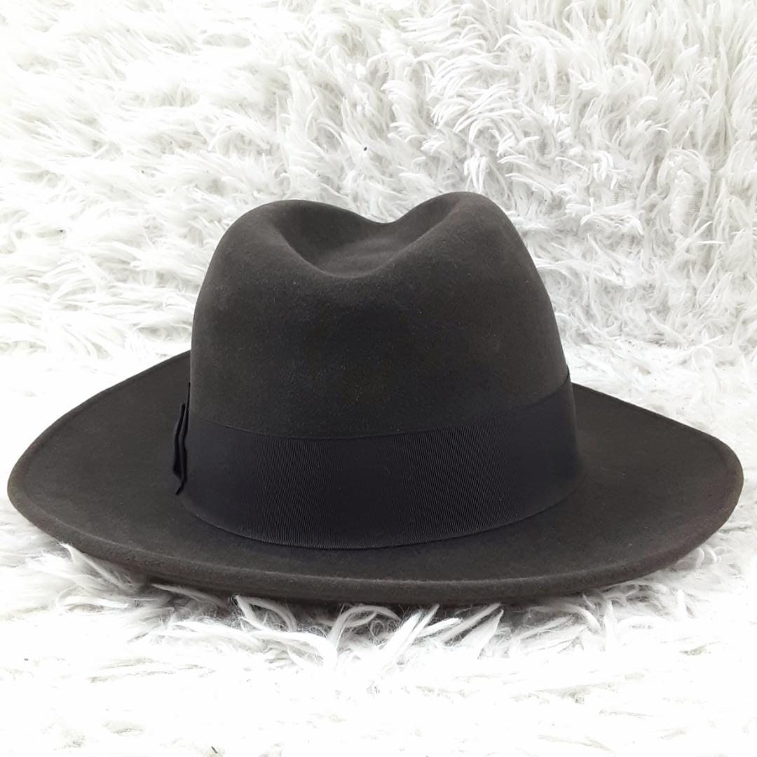 美品◎BUNJIROW ブンジロウ ラビットファーハット ブラウン 茶 文次郎