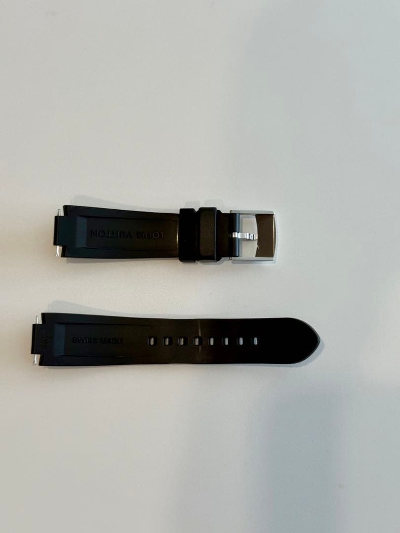 希少！ルイヴィトンウォッチ　タンブールラバーベルトブラック　L/L