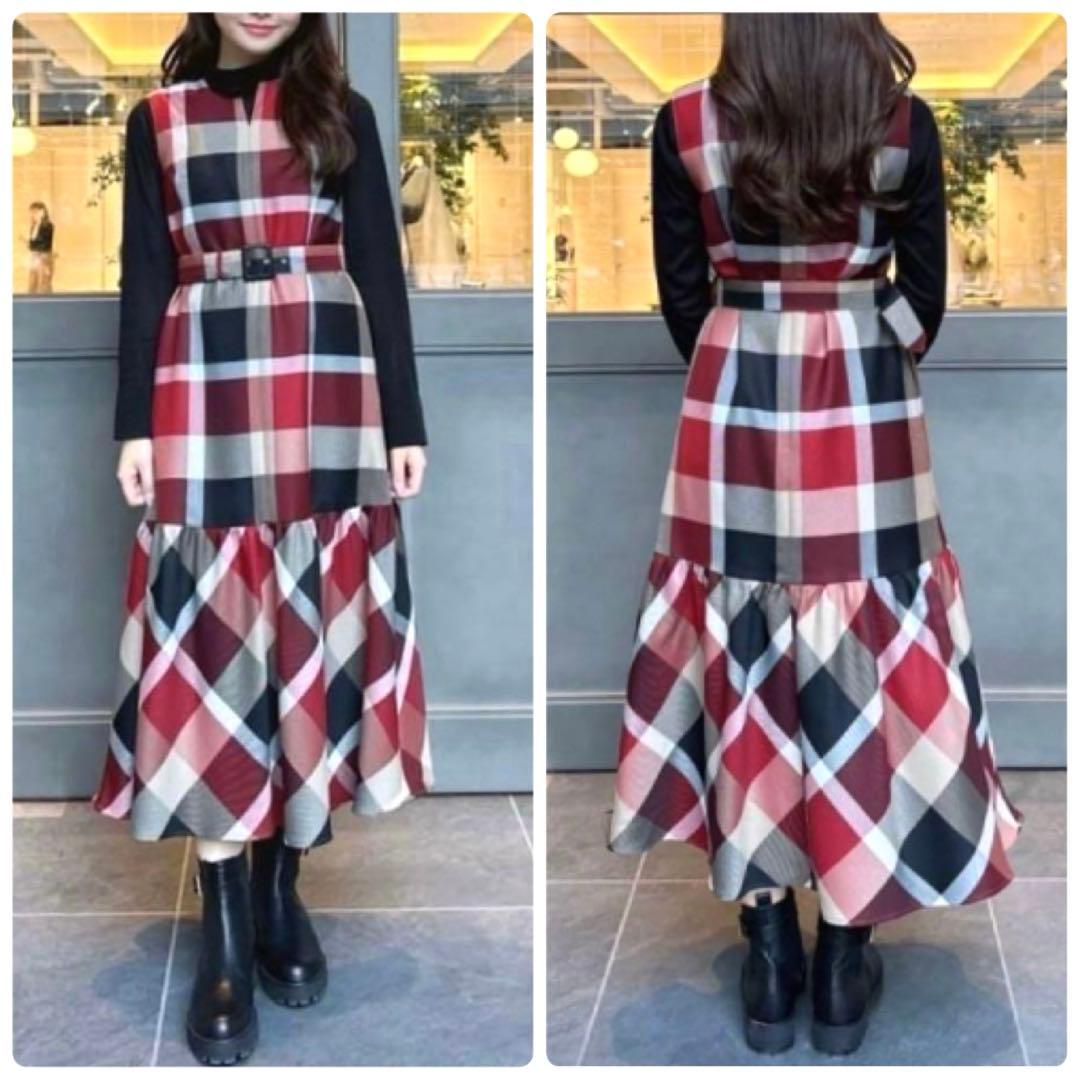 【原宿限定 希少カラー】ブルーレーベルクレストブリッジ ティアードワンピース