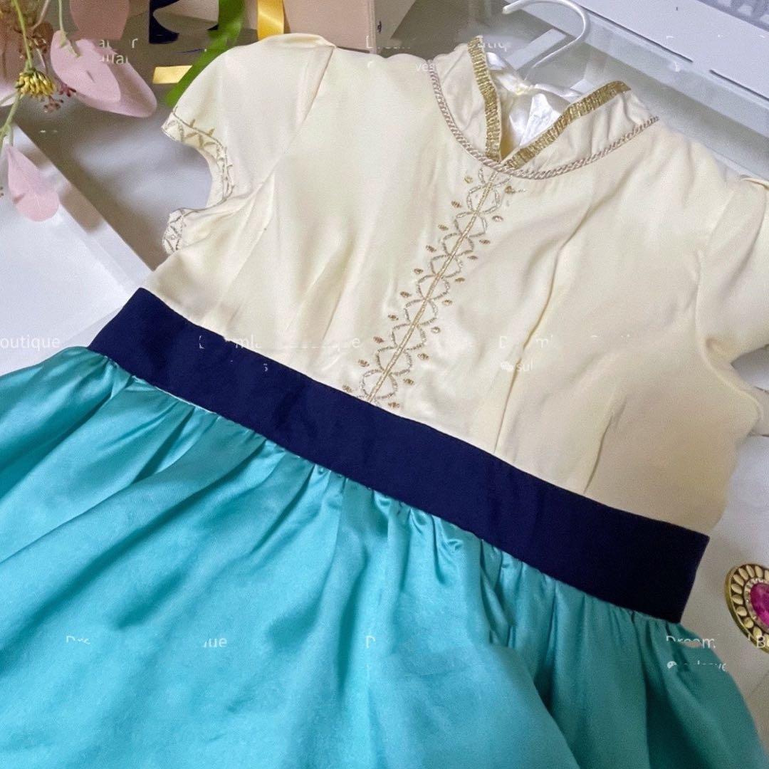 アナ雪　誕生日アナなりきりセット　向日葵ドレス　120サイズ　新品未使用未試着