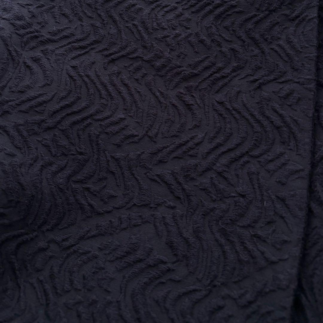 【希少✨】EPOCAエポカ ジャガードノーカラーコート ネイビー ゆったり40