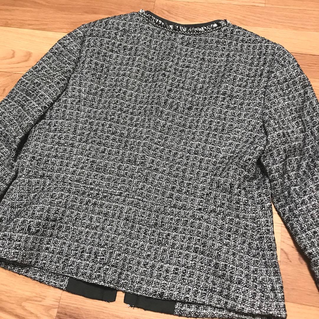 23区　サイズ38　新品タグ付き　定価42,900円　ラメツイード　白黒シルバー