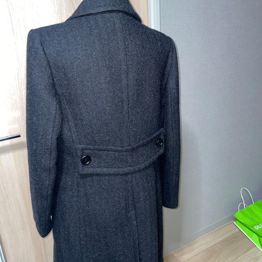プラダ　ダークグレー コート　美品　レディース