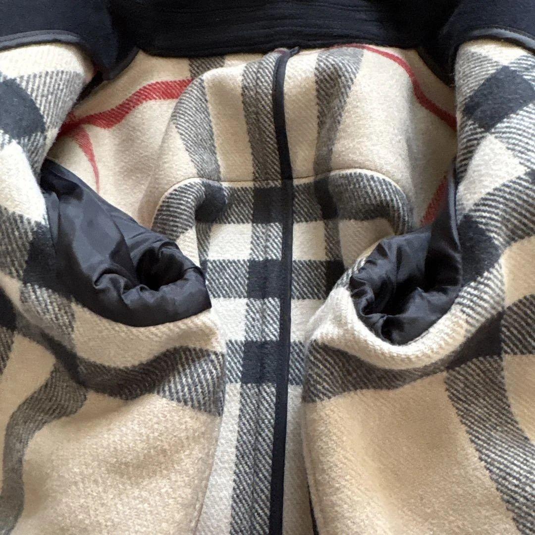 極美品✨近年タグ✨バーバリー ダッフルコート メガチェック ネイビー 152