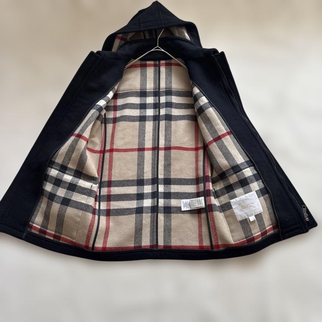 極美品✨近年タグ✨バーバリー ダッフルコート メガチェック ネイビー 152