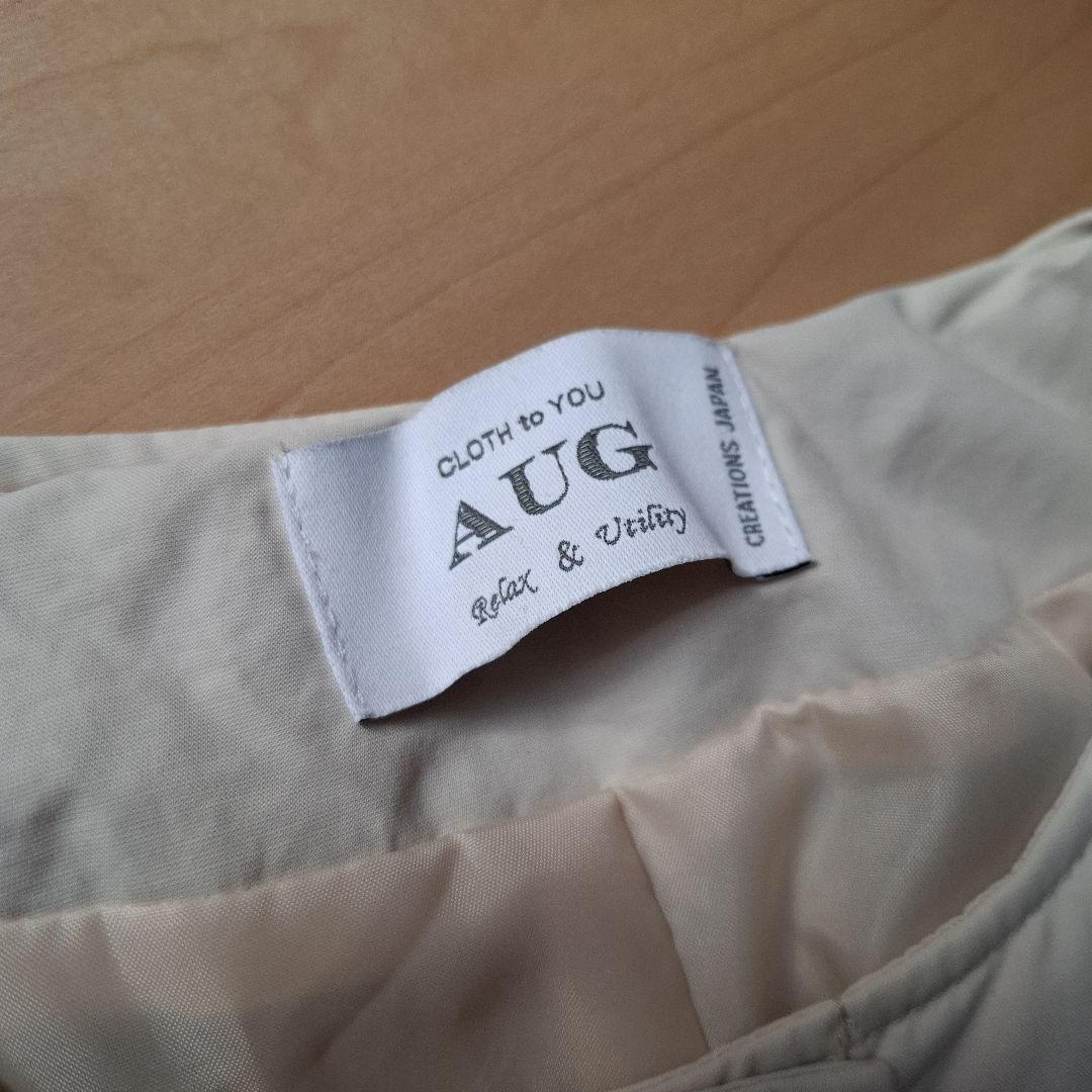 AUG オーグ オーバーロングガスコート 中綿コート　ノーカラー