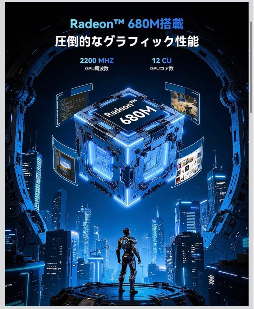 ACEMAGIC ミニPC Ryzen 7 6800H 16GB/512GB