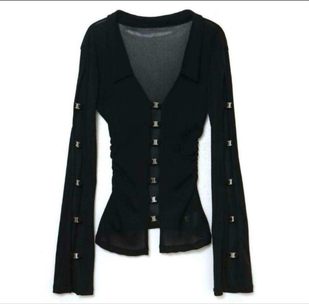 \ 新品・未使用 / メルト ザ レディ sheer hook topsブラック