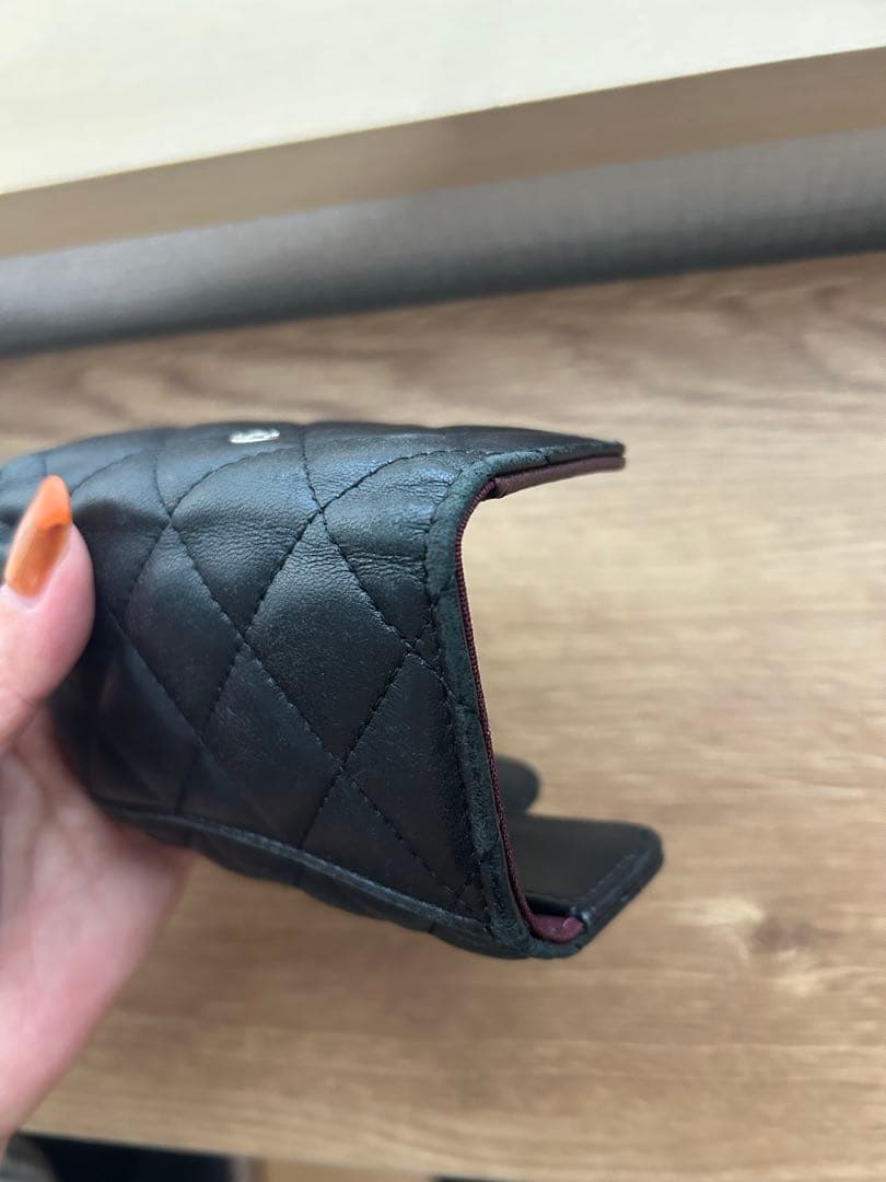 シャネル　マトラッセ6連外ポケット有り　キーケース