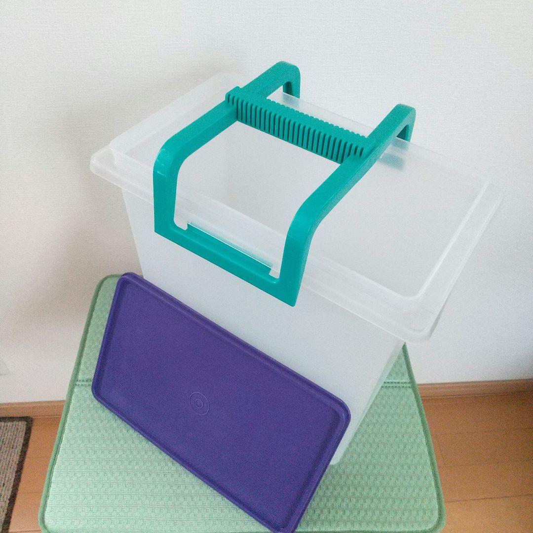 タッパーウェア 5キロキーパー & 10キロキーパー 2個セット ハンドル付き