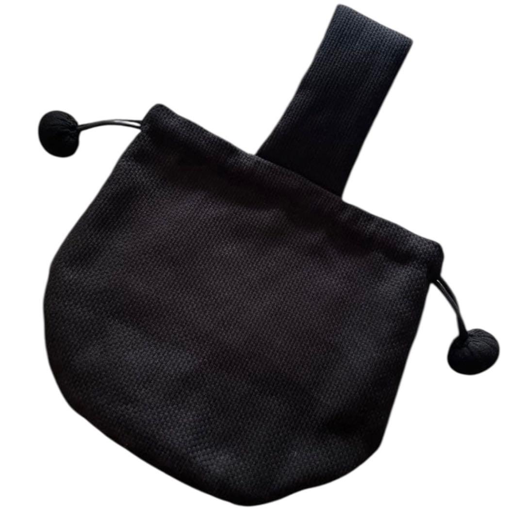 【美品】kina ぽんぽん ワンハンドルバッグ さしこ黒 PONPON