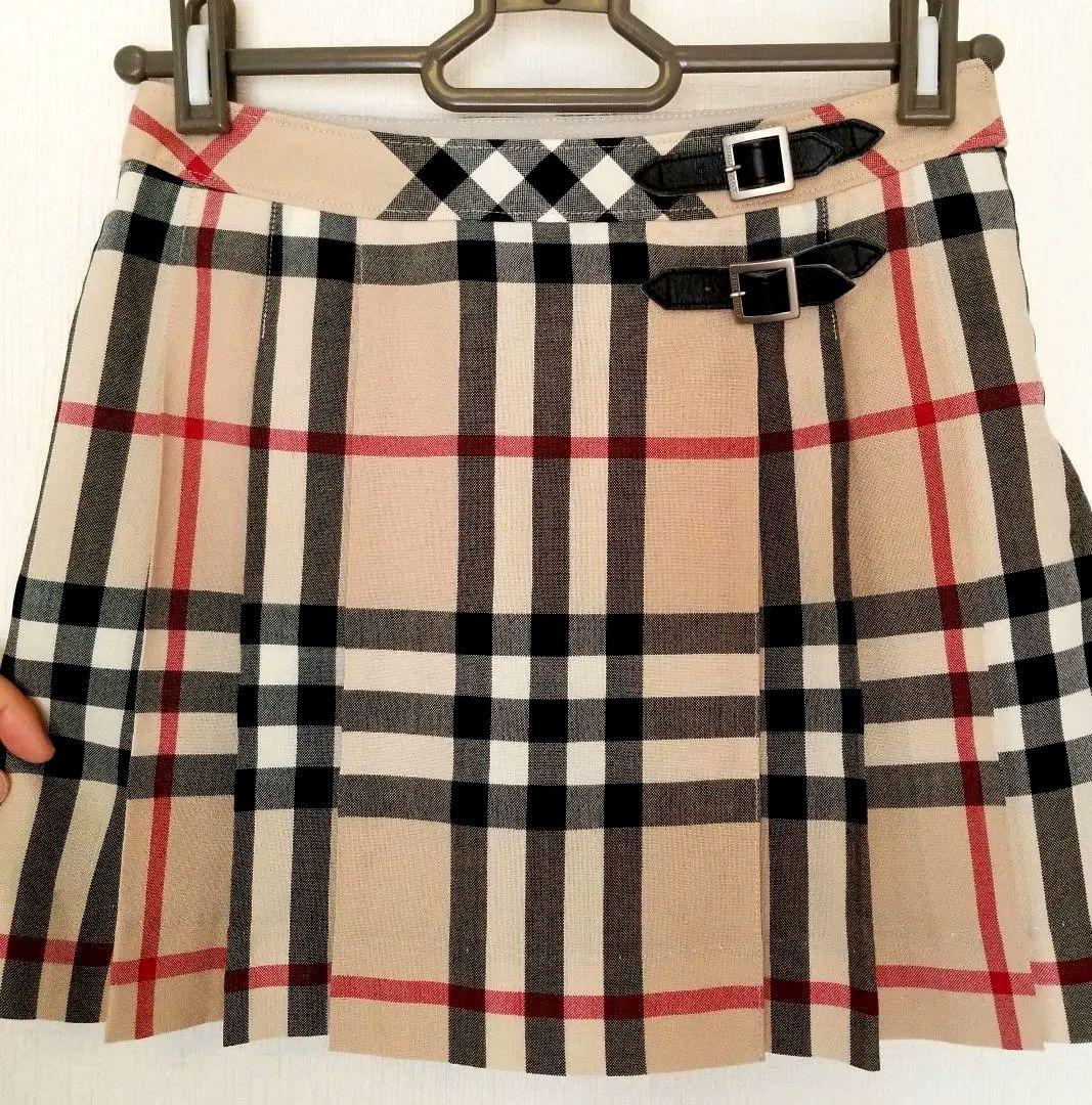 バーバリーキッズスカート 未使用近 ベージュノバチェック女の子120