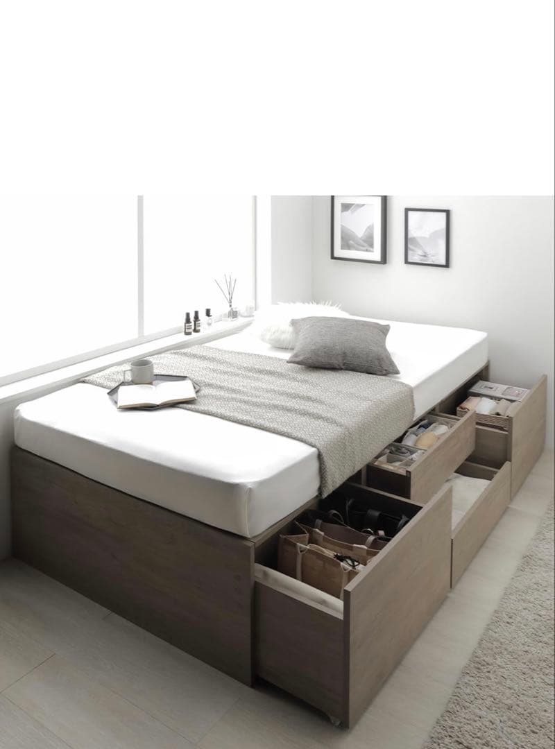 シングルベッド BOX構造 引き出し付き