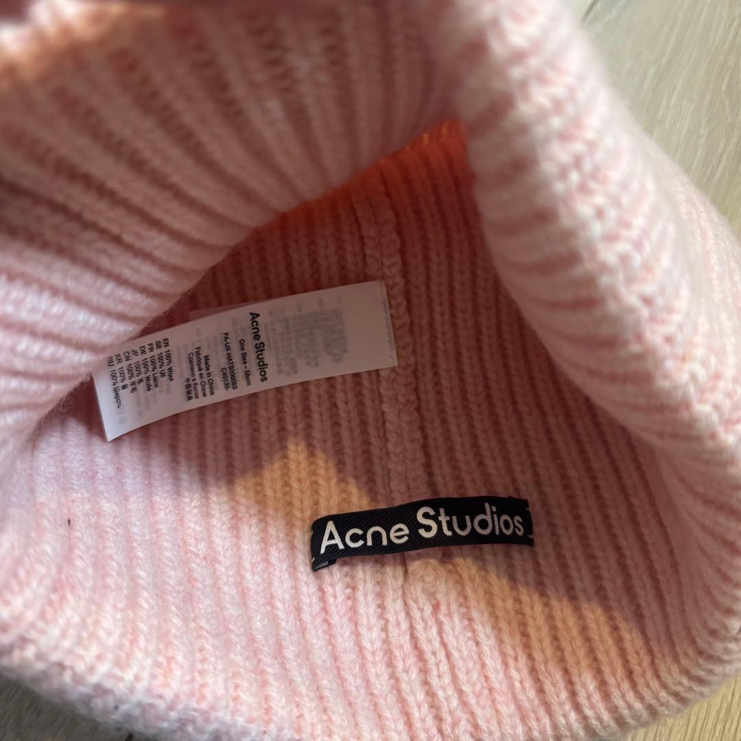 Acne studious フェイスパッチ ビーニー ニット帽