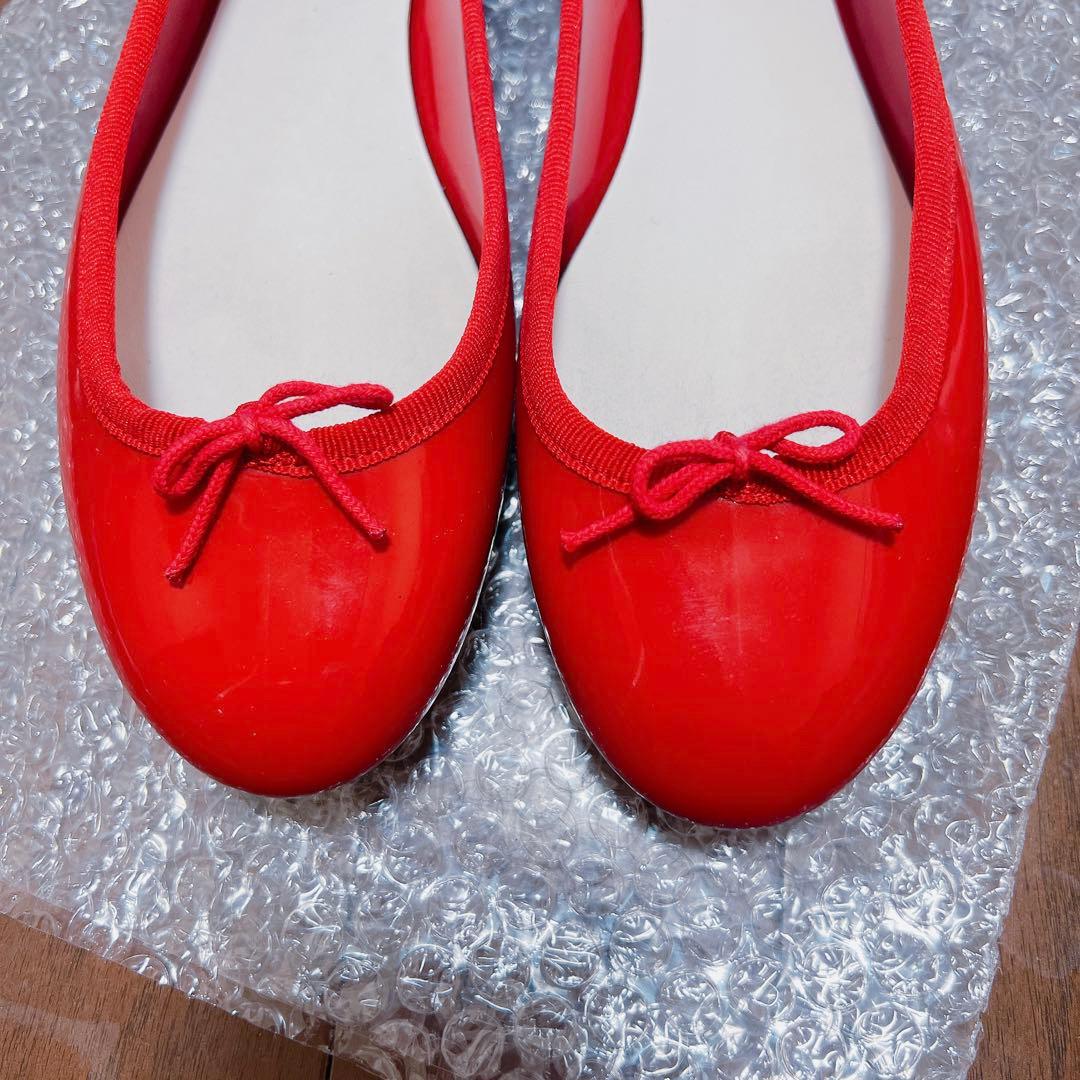 美品！Repettoレッド 41サイズ　フラットシューズ
