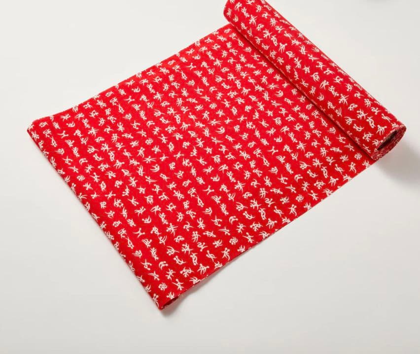 長襦袢 反物 正絹 長襦袢 正絹 反物 四十八手 襦袢 子孫繁栄　反物　朱色