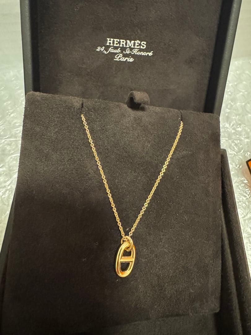 HERMES ファランドール　PGネックレス　美品