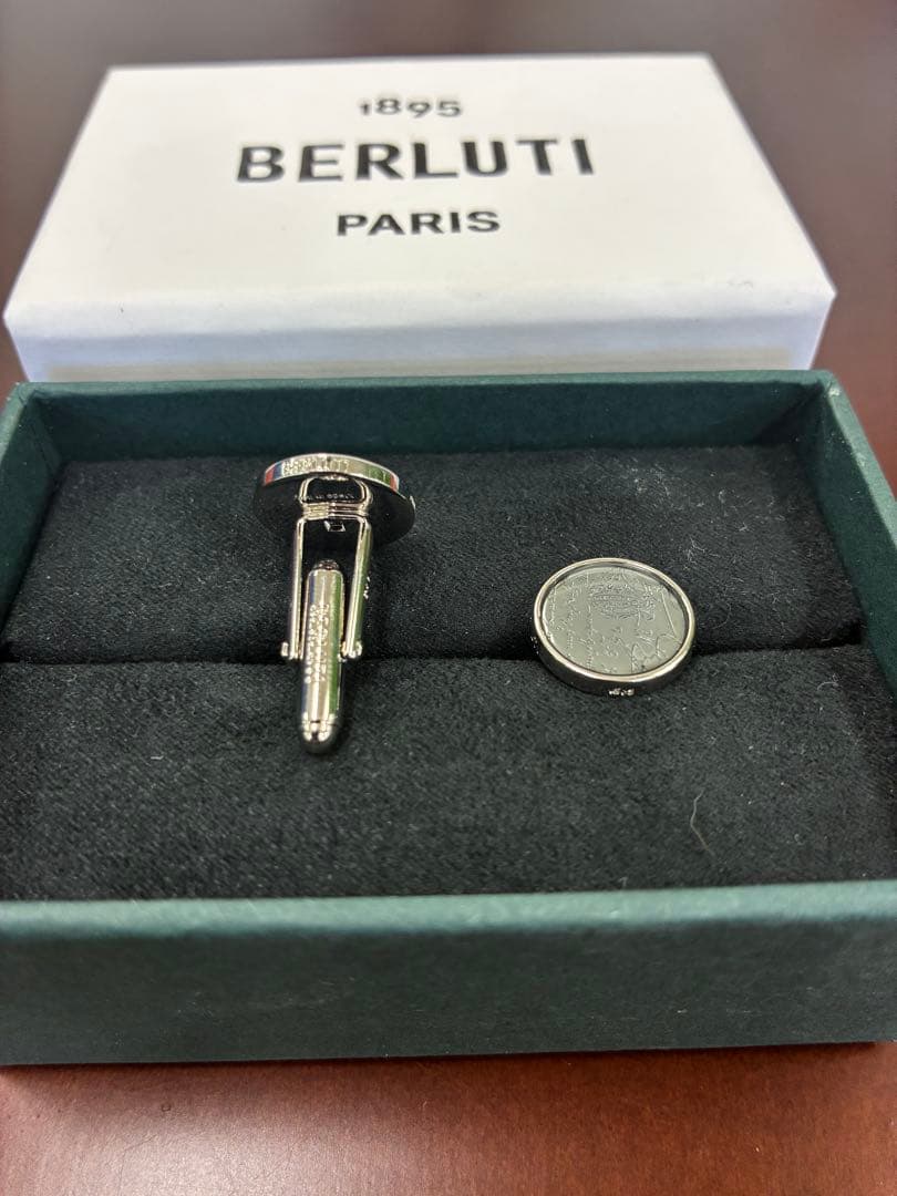 BERLUTI シルバー カフリンクス 箱付き