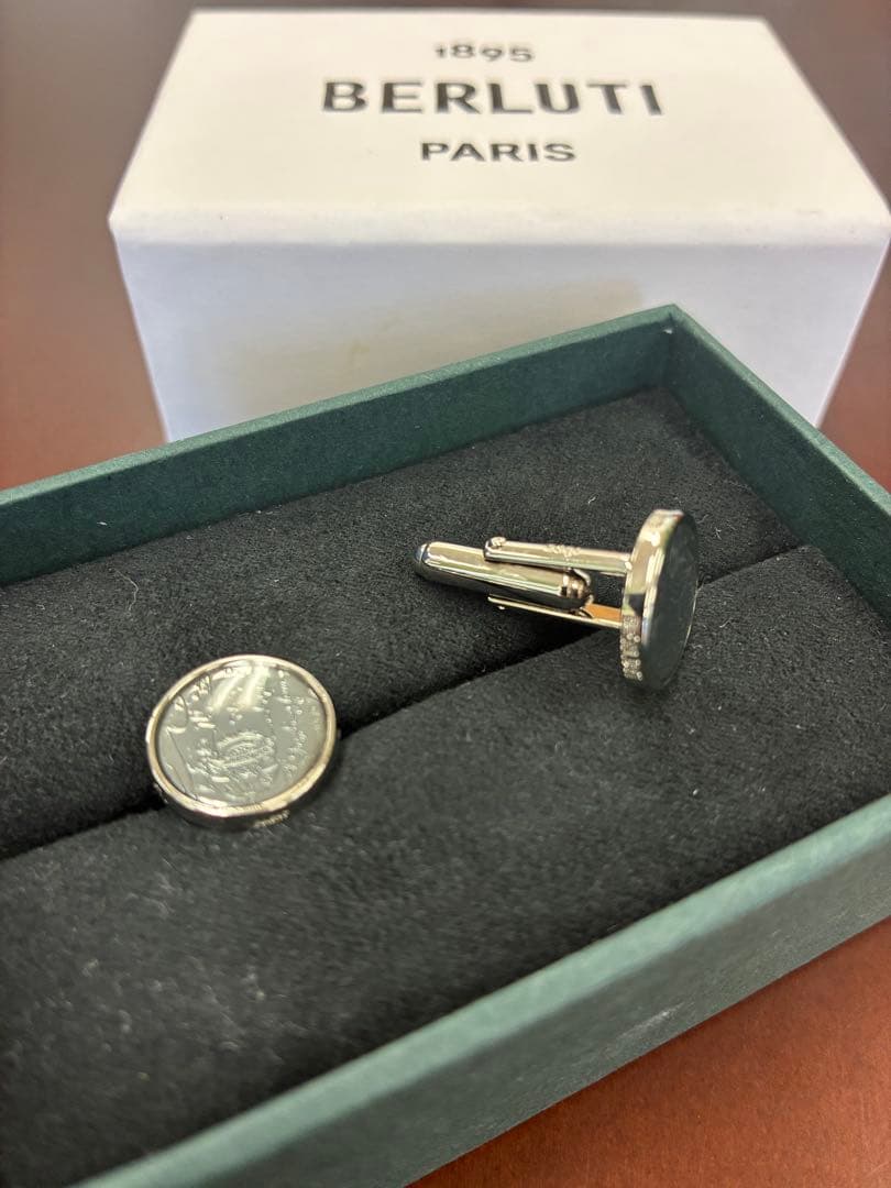 BERLUTI シルバー カフリンクス 箱付き