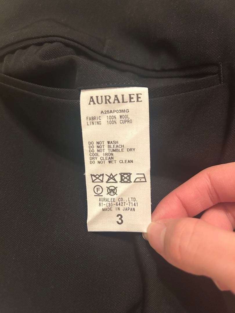 パンツ light wool max gabardine two-tuck slacks