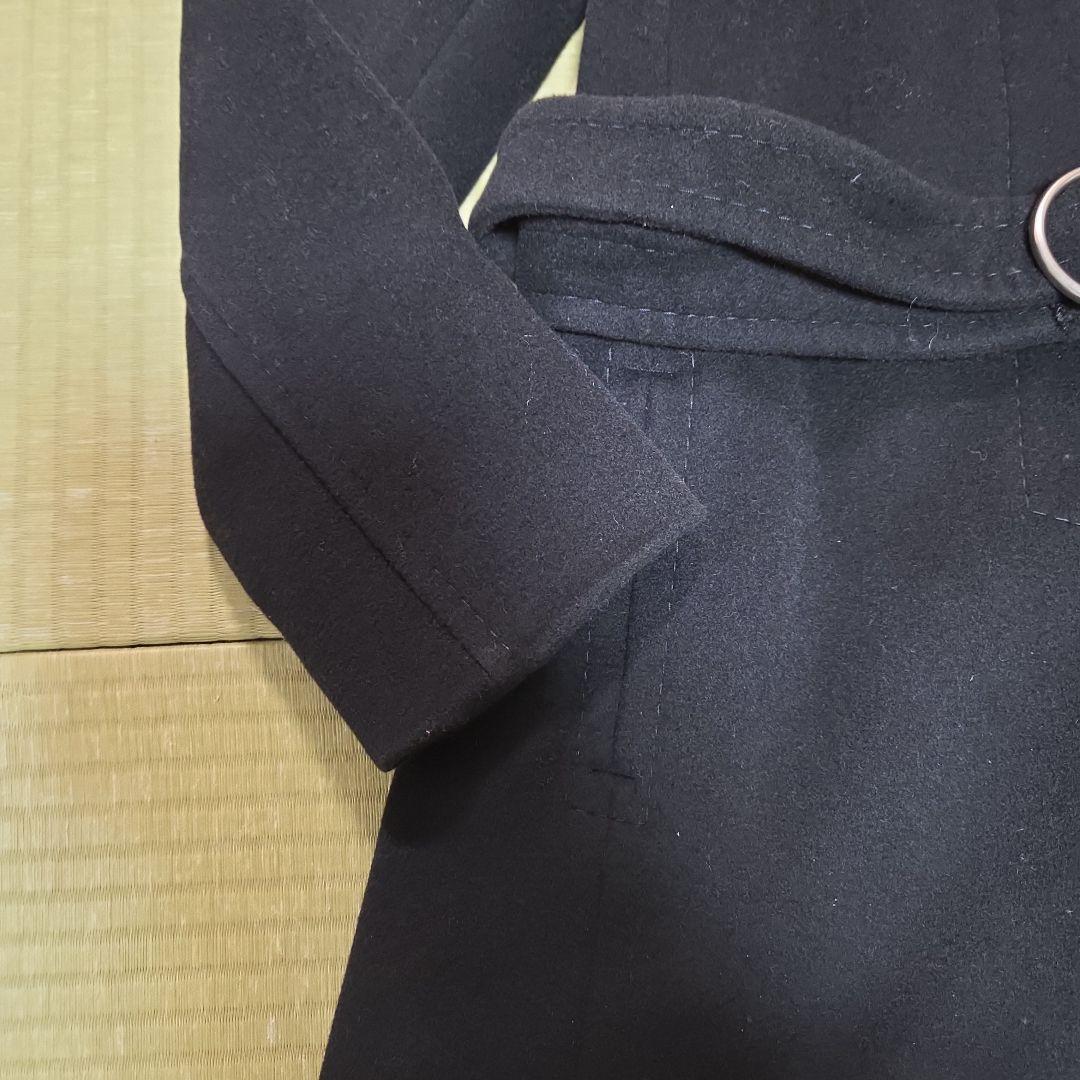 MAX&Co アンゴラ混 チェスターコート Aライン ブラック M相当 ベルト