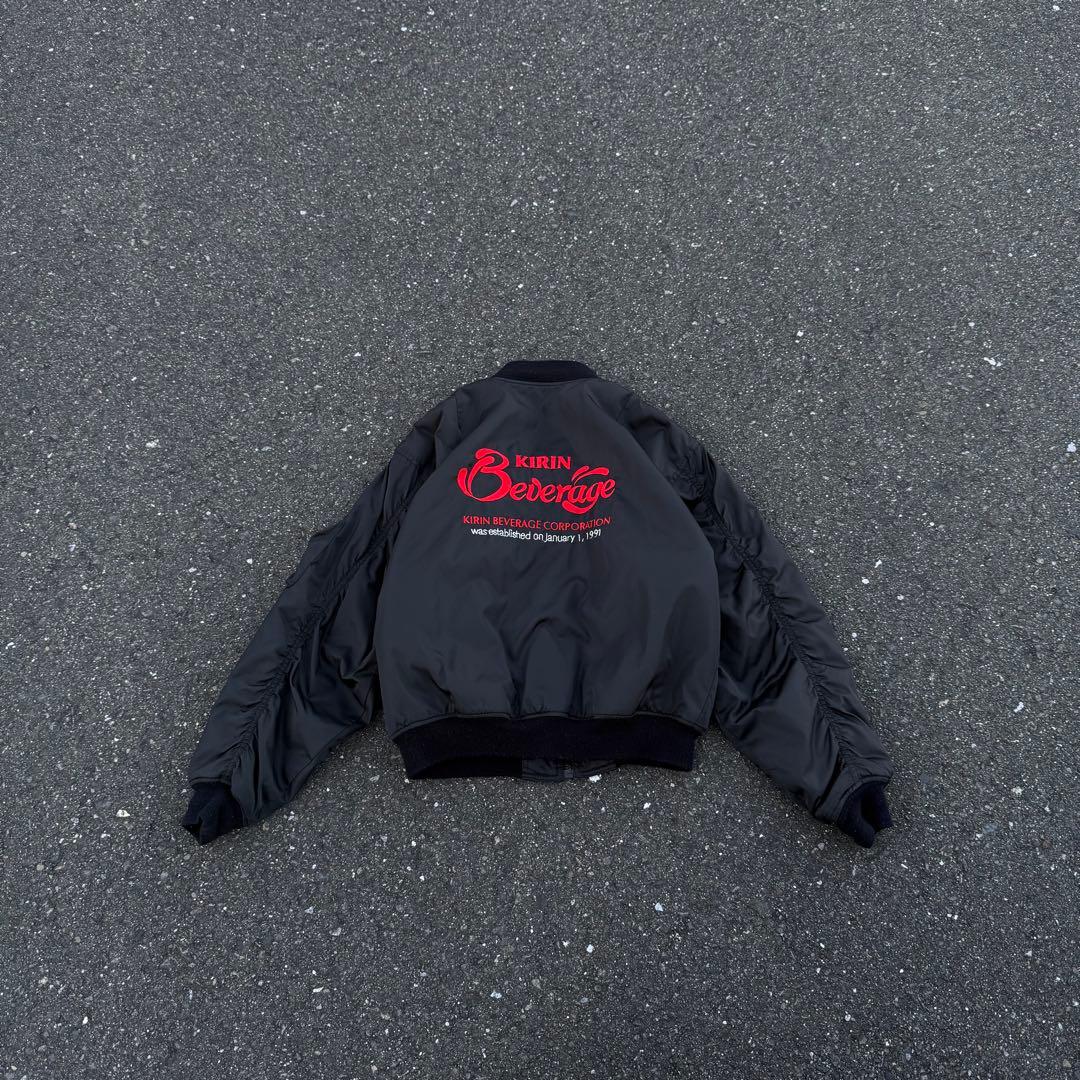 【マルボロ風】MA-1 短丈KIRIN jacket(背面刺繍)