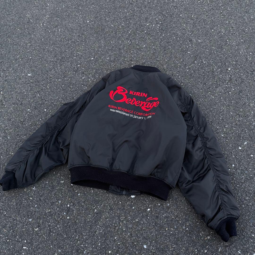 【マルボロ風】MA-1 短丈KIRIN jacket(背面刺繍)