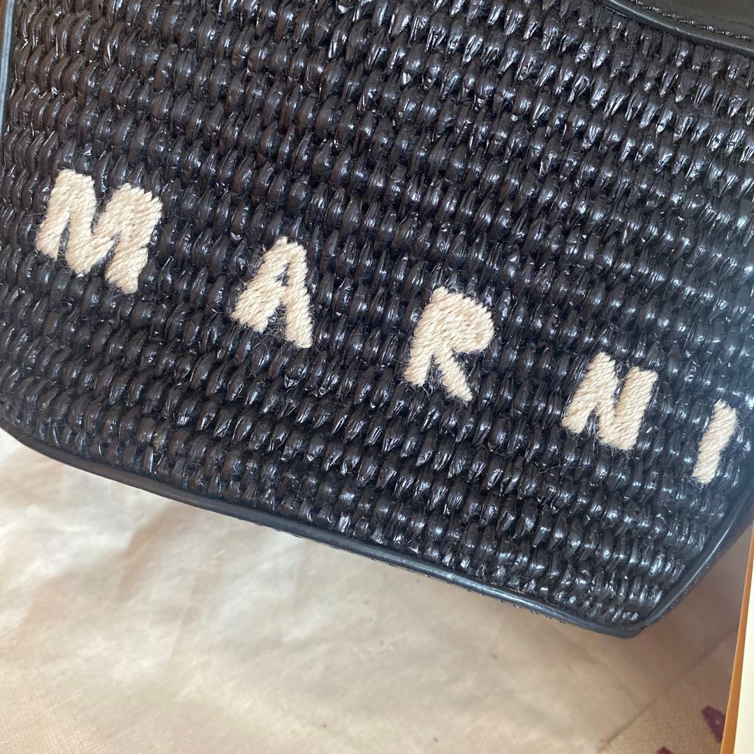 お値下げ MARNI かごバッグ トロピカリア マイクロ ブラック 黒