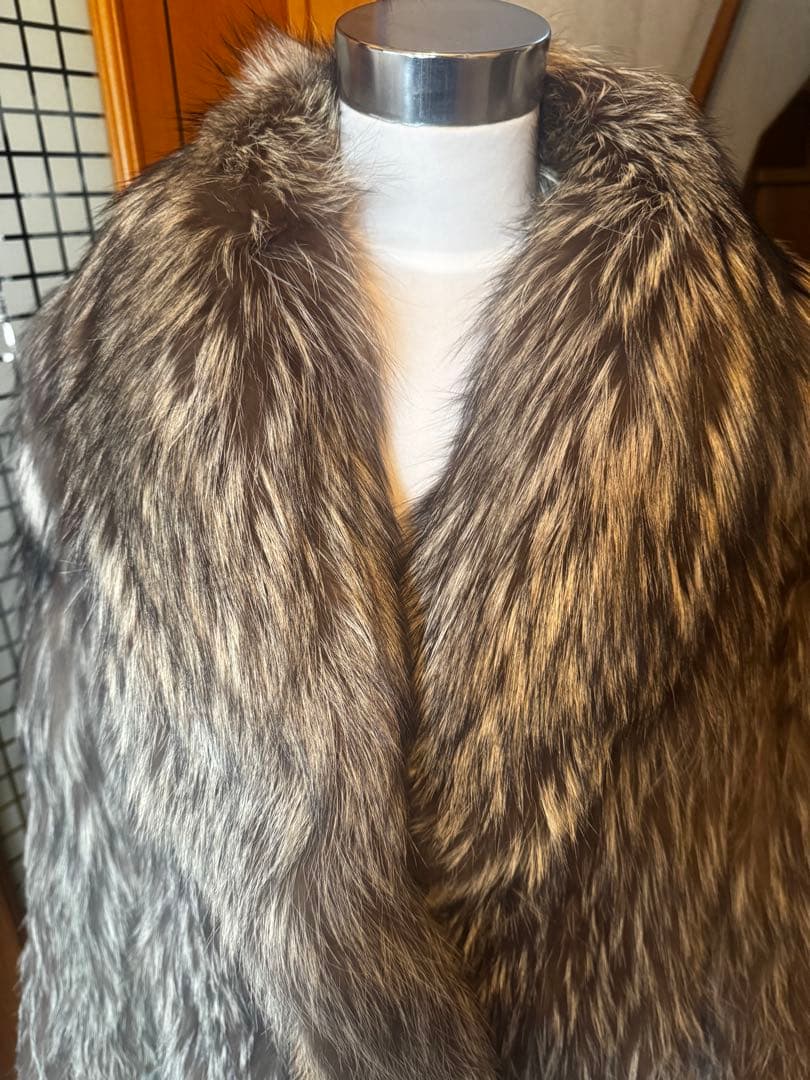 SAGA FOX サガフォックス　11 銀タグ　毛皮コート　 女優襟