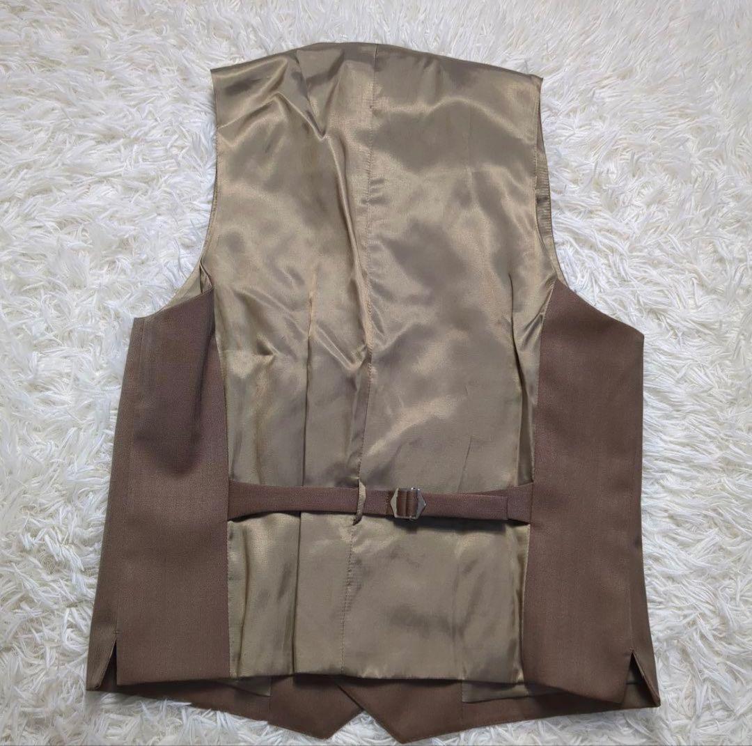 【最終価格】MORLES セットアップ ストライプスーツ ブラウン