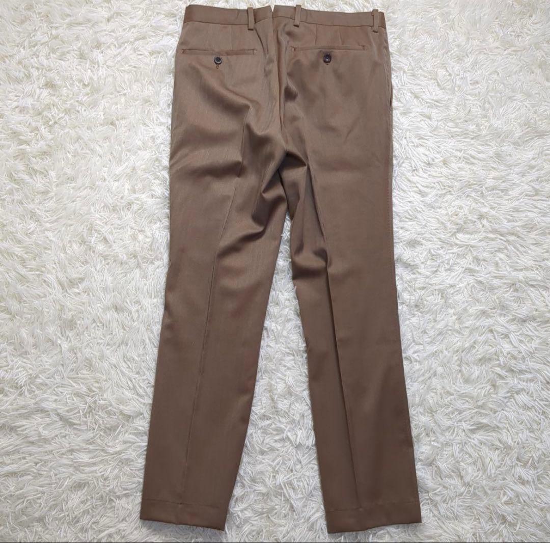 【最終価格】MORLES セットアップ ストライプスーツ ブラウン