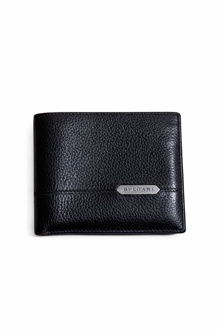 BVLGARI ブルガリ・ブルガリ マン 二つ折り財布 ブラウン カーフレザー