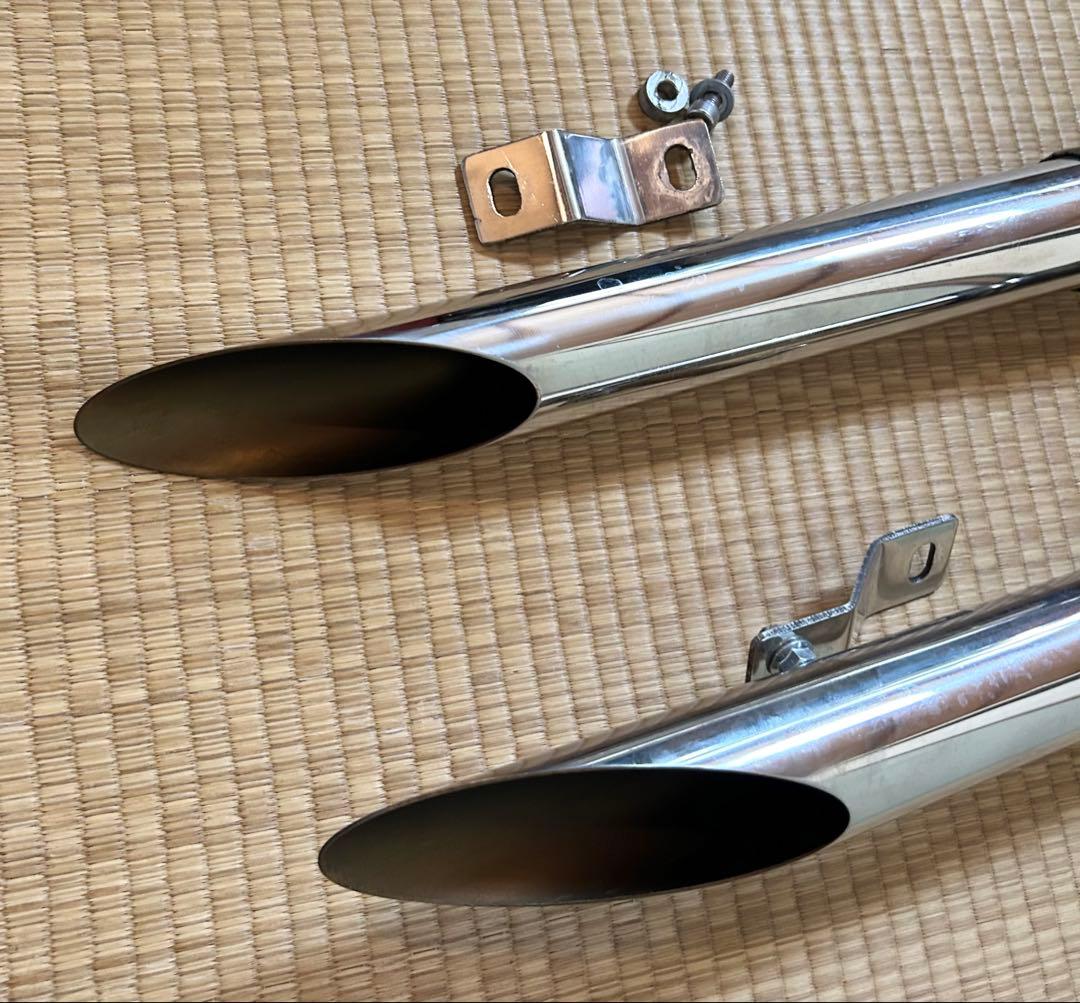 バイク　ヤマハ　ドラックスター250 ステンレス　スラッシュ　マフラー