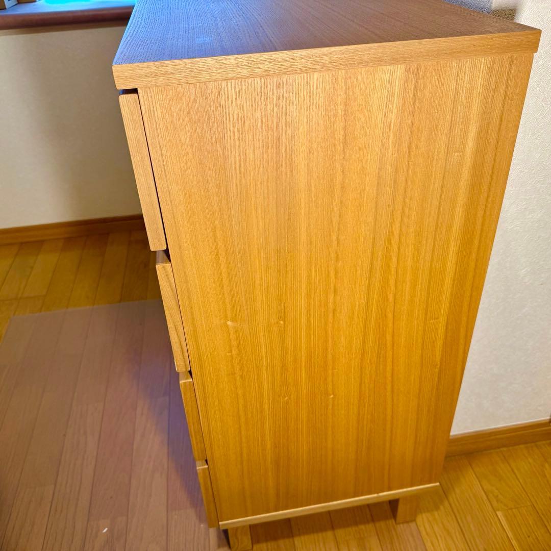 無印良品 廃盤 チェスト４段 幅１２０ｃｍ　オーク材
