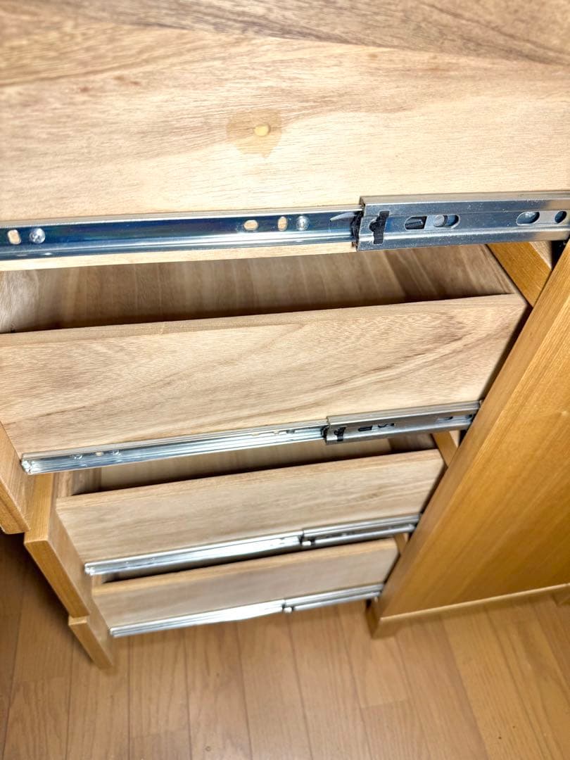 無印良品 廃盤 チェスト４段 幅１２０ｃｍ　オーク材