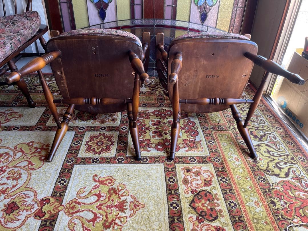 ささら＊飛騨産業 1脚 キツツキ 椅子 アーム ダイニングチェア セット