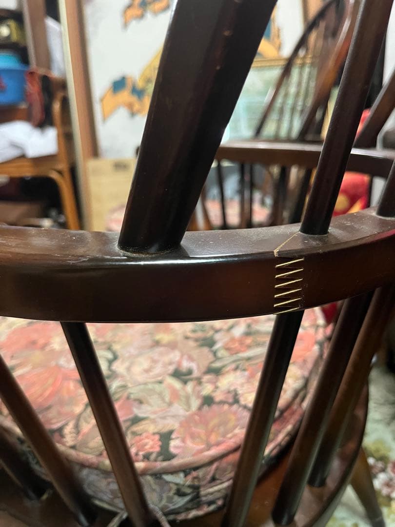 ささら＊飛騨産業 1脚 キツツキ 椅子 アーム ダイニングチェア セット