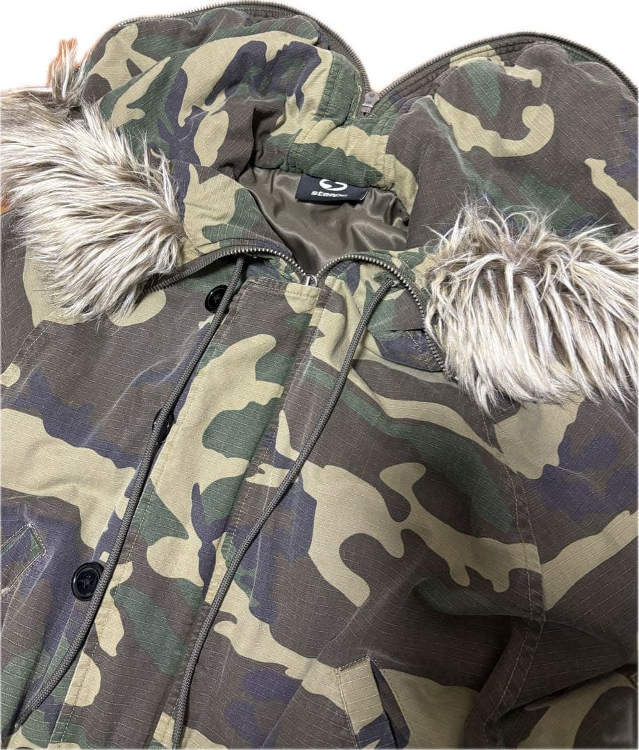 ジャケット・アウター STEEPC N-2B type fur camo flight jacket