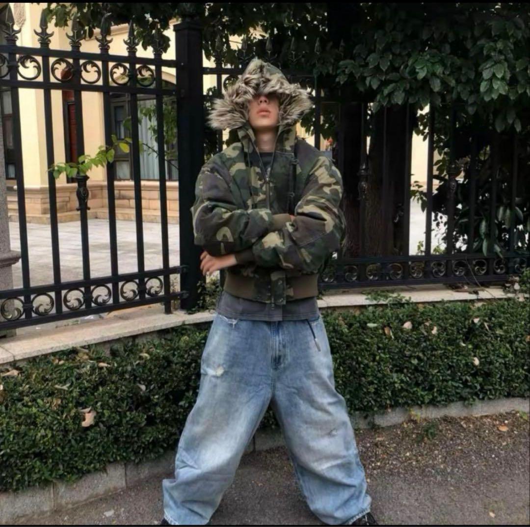 ジャケット・アウター STEEPC N-2B type fur camo flight jacket