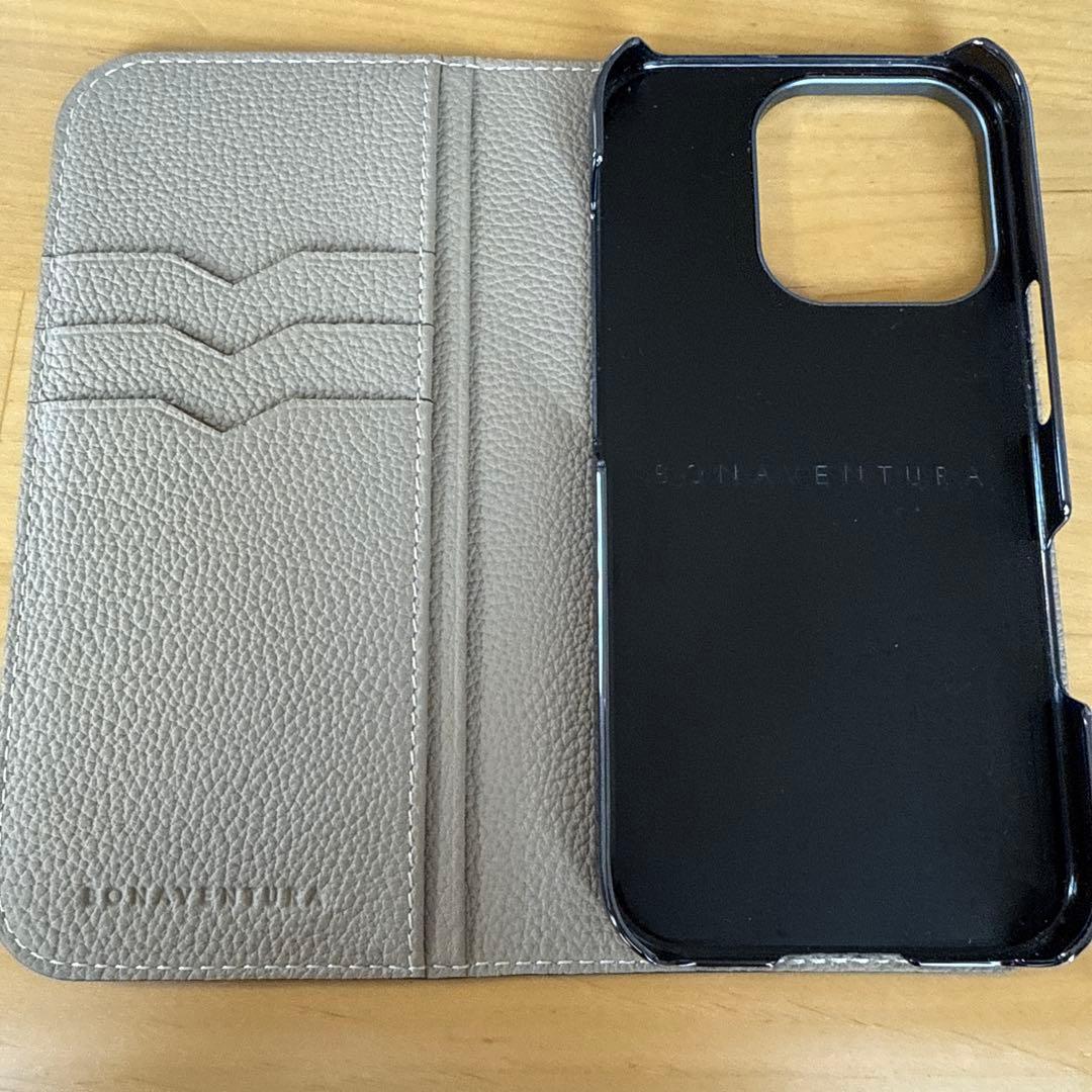 【iPhone16pro】 BONAVENTURA 手帳型ケース グレー