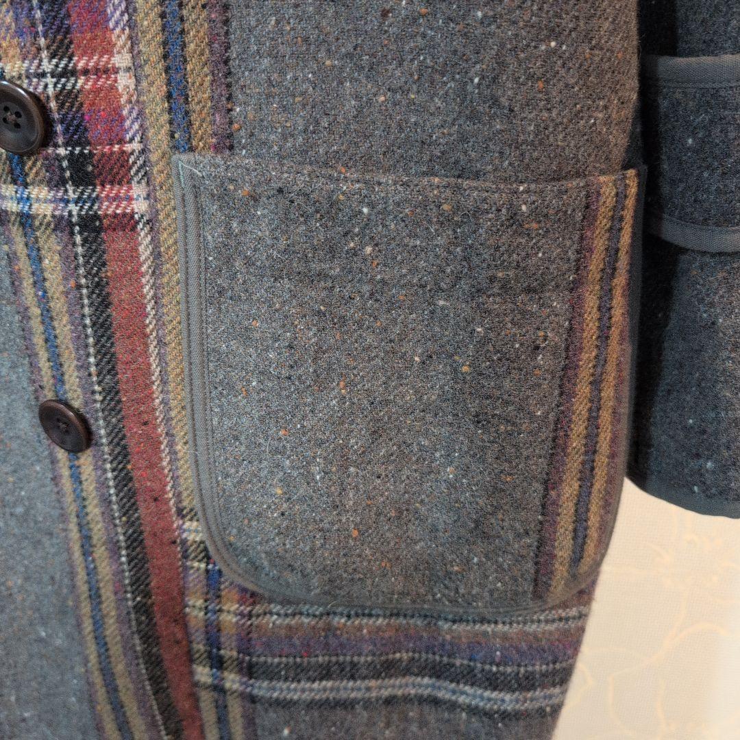 キャピタル　ウール二重織ビッグチェック女の子パフコート　超美品