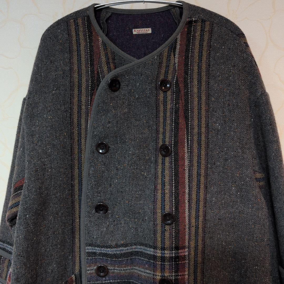 キャピタル　ウール二重織ビッグチェック女の子パフコート　超美品