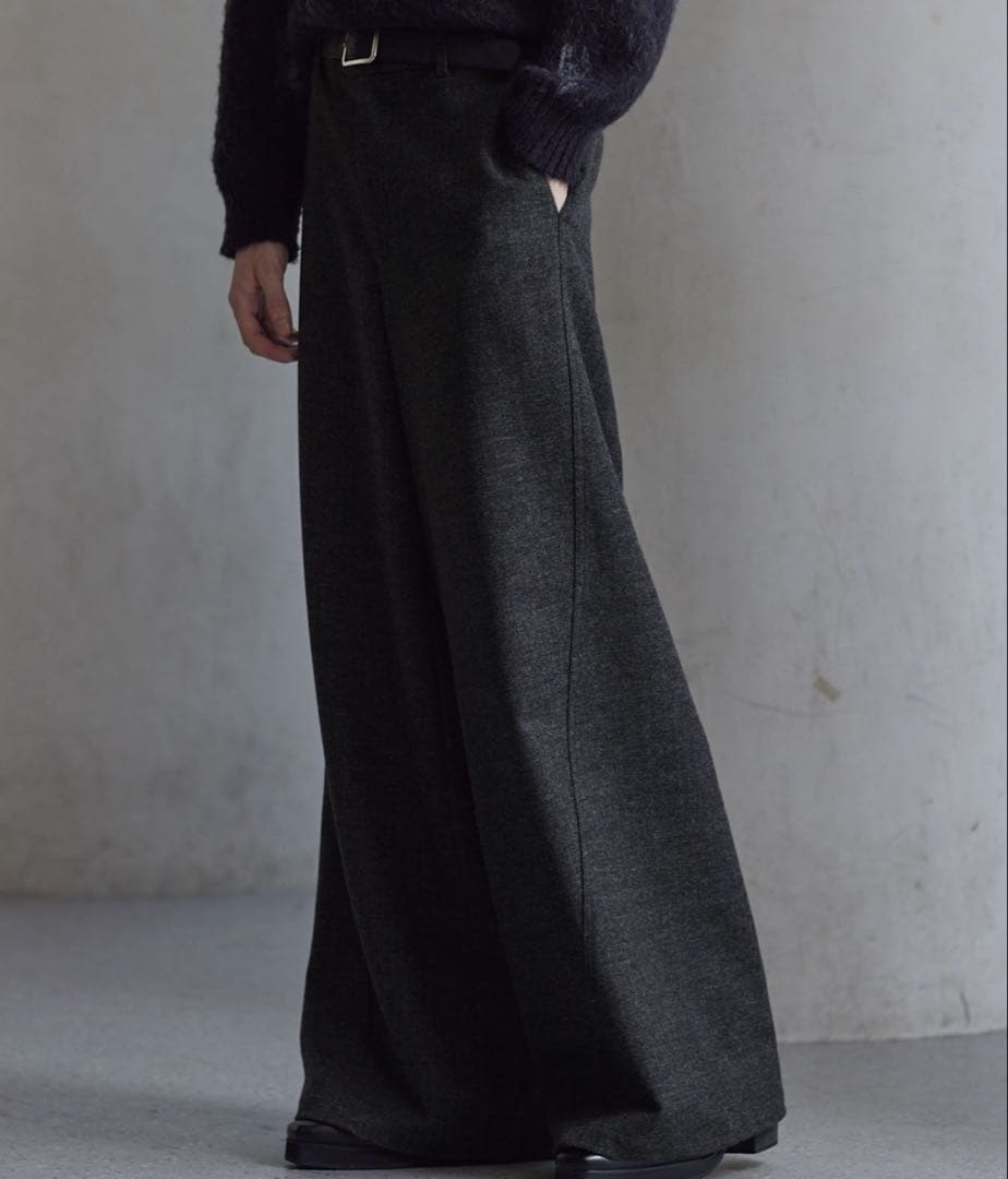 【CLEL】 ウールブレンド ヘリンボーンツイード3Dパンツ XSサイズ