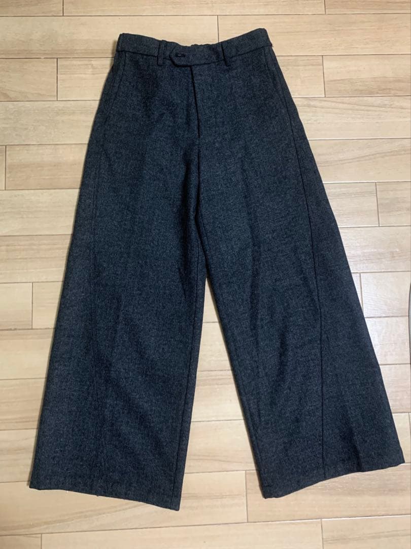 【CLEL】 ウールブレンド ヘリンボーンツイード3Dパンツ XSサイズ