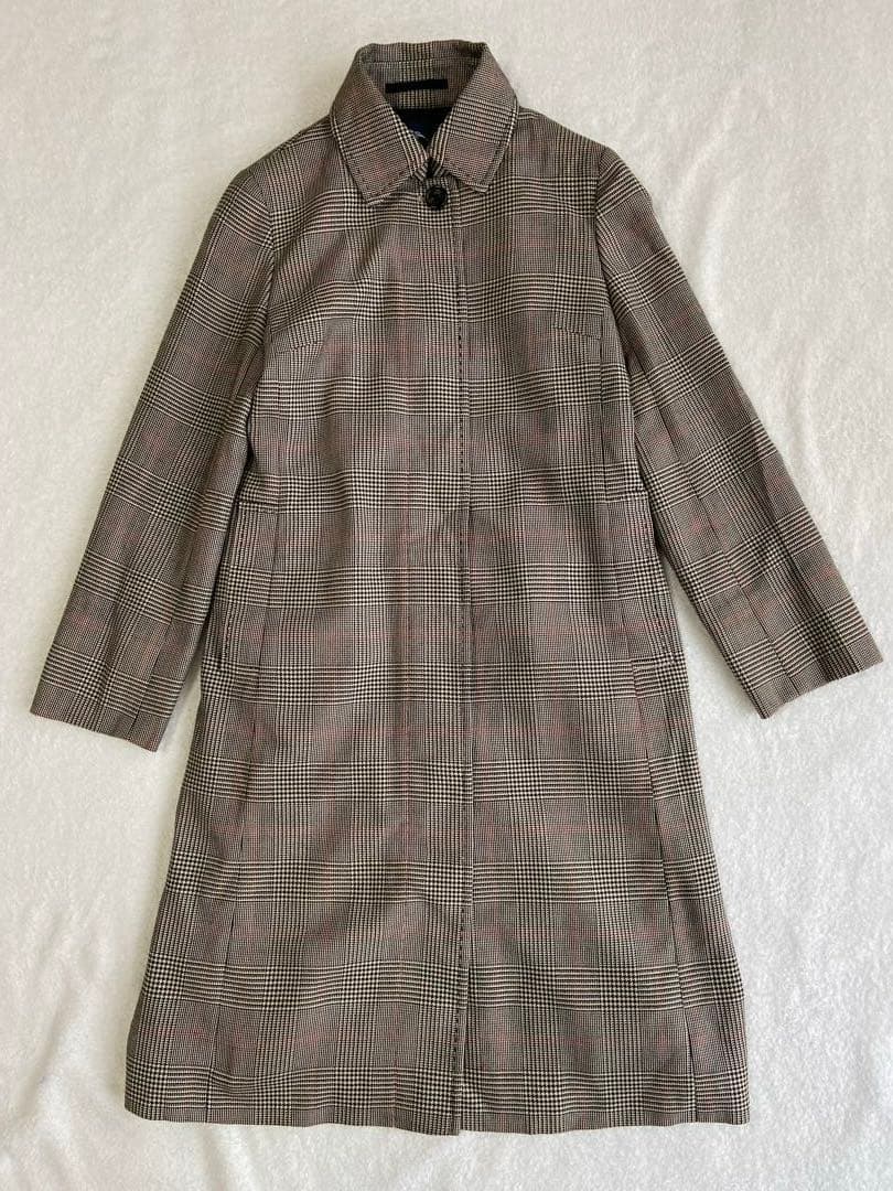 ゆめ様。BURBERRY London カシミヤ混 グレンチェックステンカラー