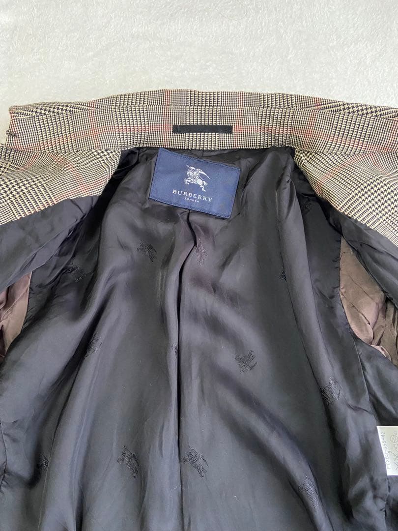 ゆめ様。BURBERRY London カシミヤ混 グレンチェックステンカラー