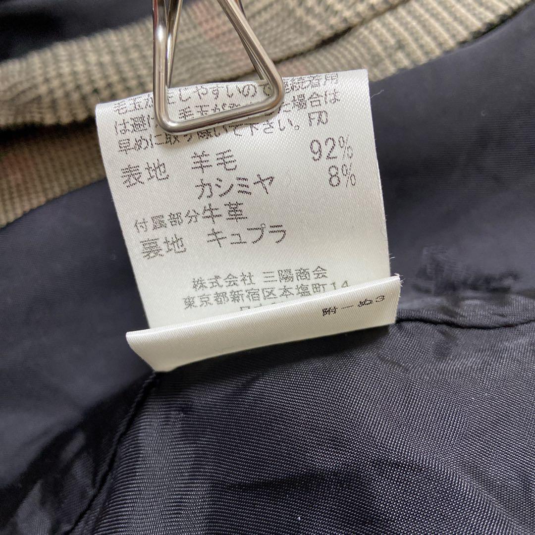 ゆめ様。BURBERRY London カシミヤ混 グレンチェックステンカラー