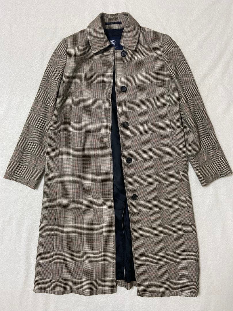 ゆめ様。BURBERRY London カシミヤ混 グレンチェックステンカラー
