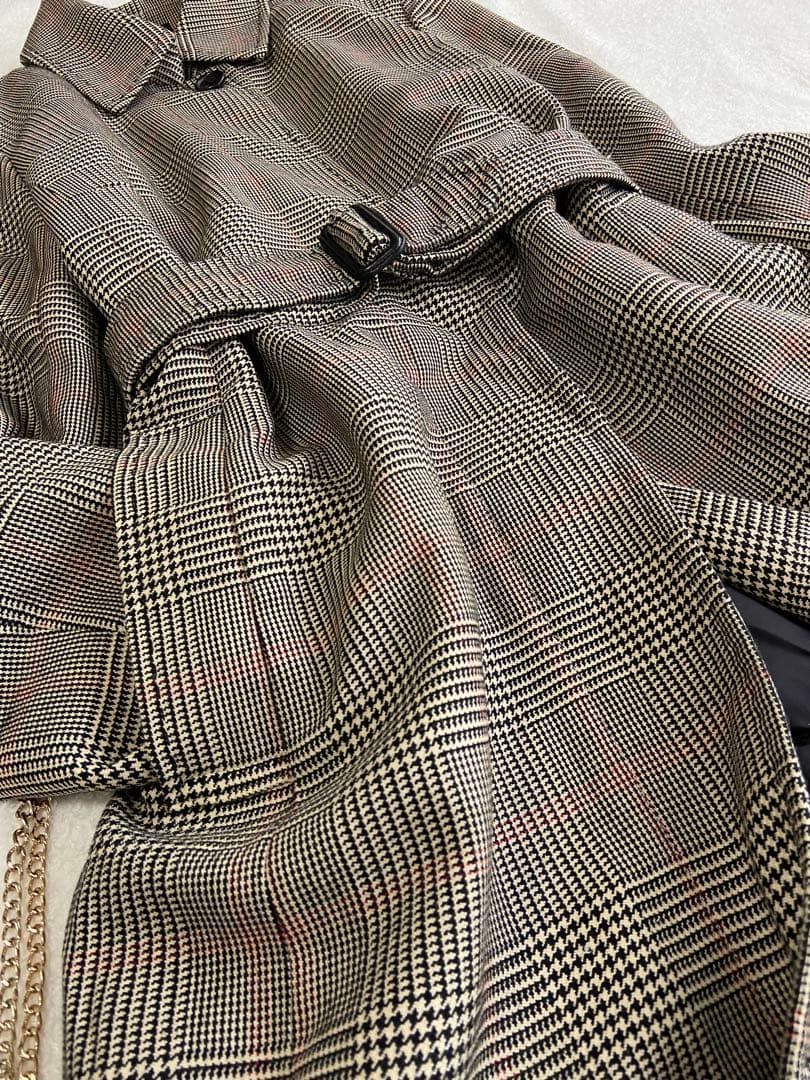 ゆめ様。BURBERRY London カシミヤ混 グレンチェックステンカラー