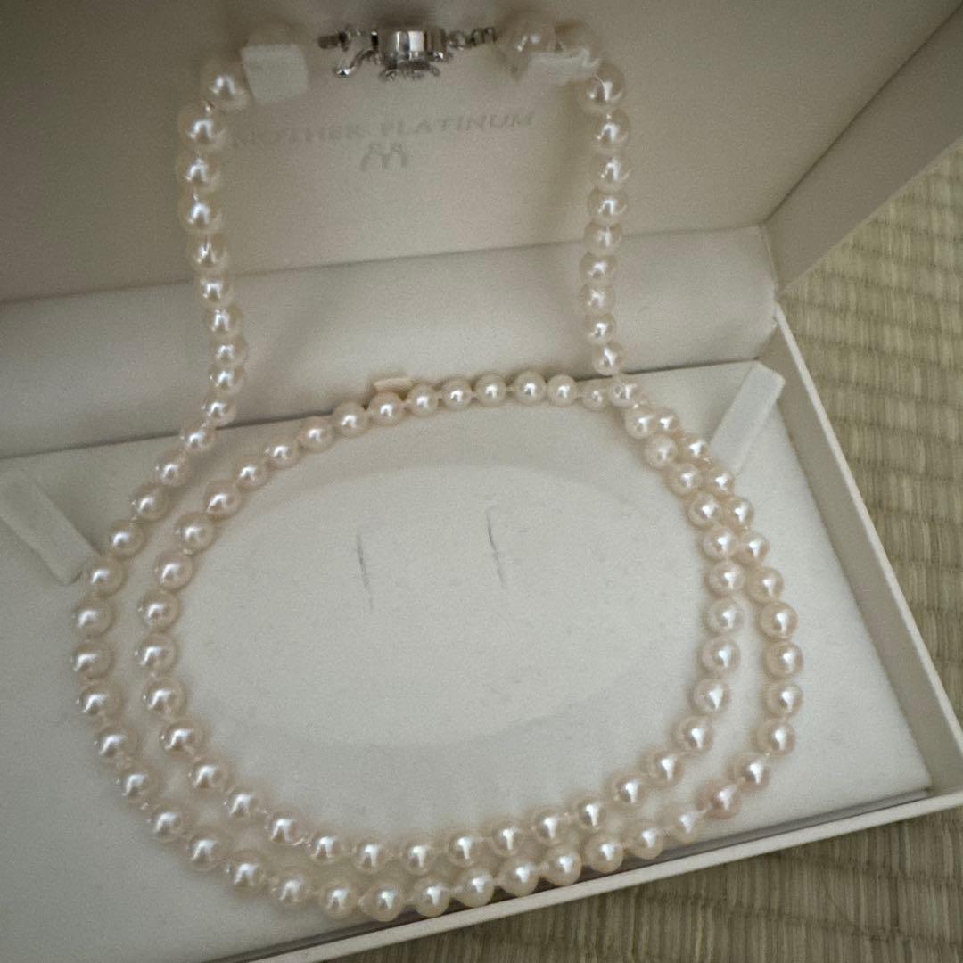 アコヤパール　ロングネックレス　82mm ホワイト系　silver